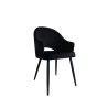 Krzesło VELVET MG19 – welurowe, nogi czarne ze złotym akcentem