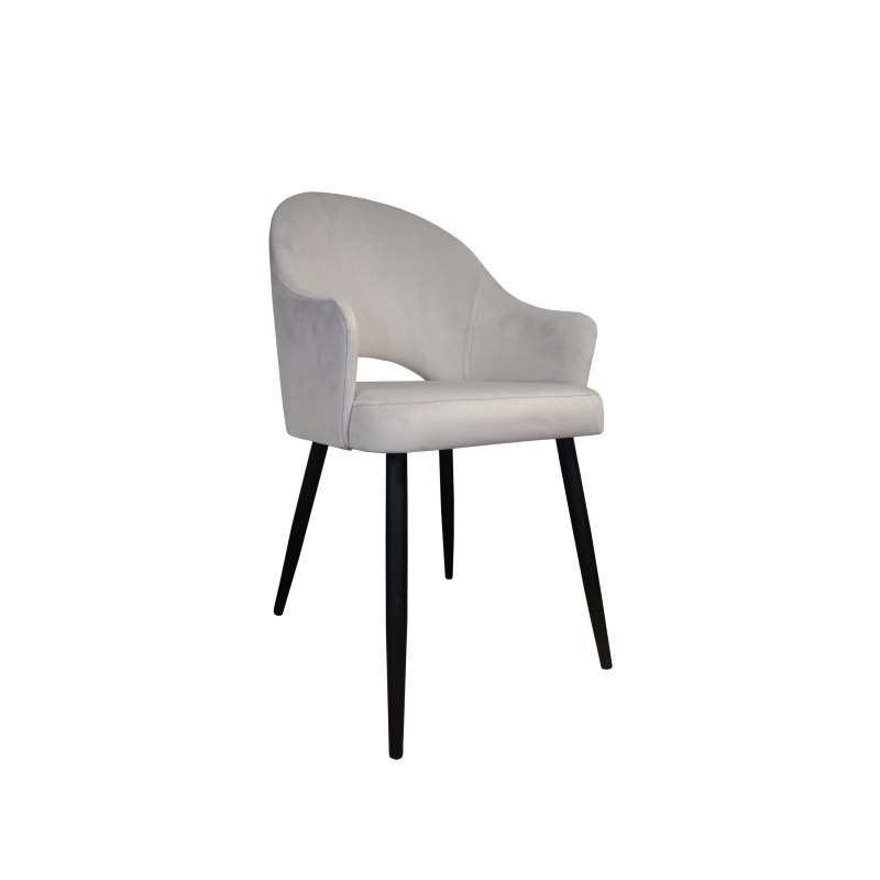 Krzesło VELVET MG19 – welurowe, nogi czarne ze złotym akcentem