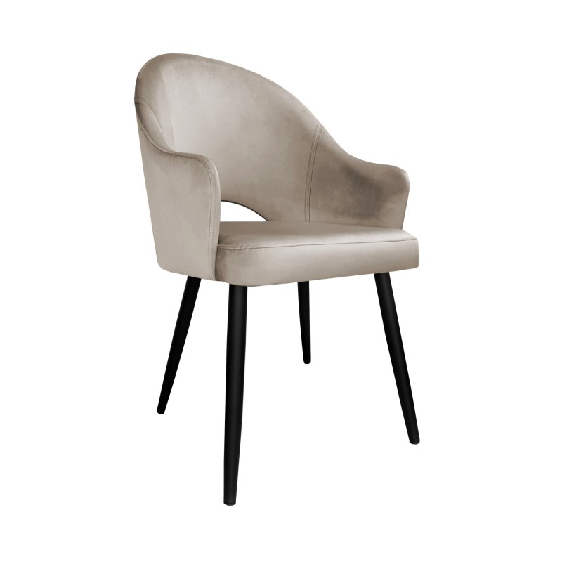 Krzesło Velvet tkanina Welur noga metalowa