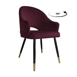 Krzesło Velvet tkanina welur, noga metalowa
