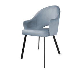 Krzesło VELVET MG19 – welurowe, nogi czarne ze złotym akcentem