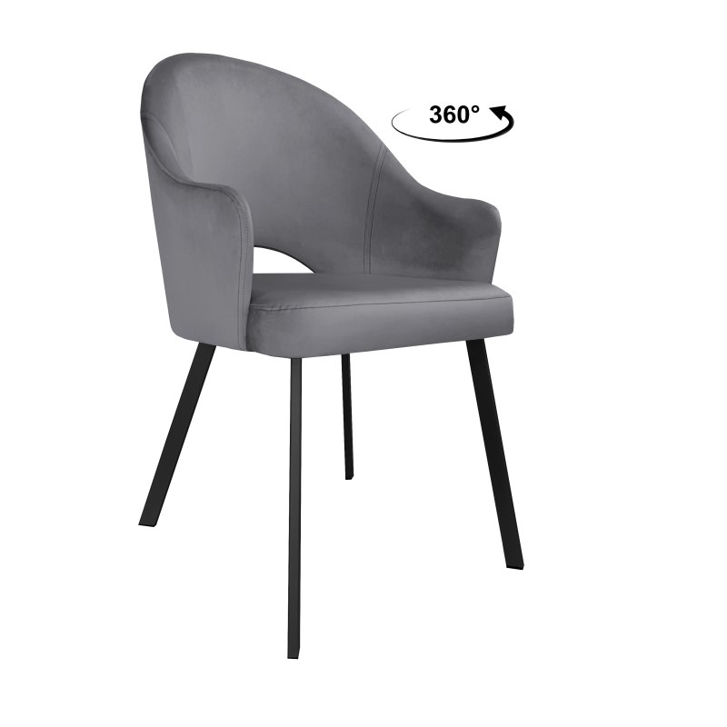 Krzesło Velvet tkanina welur, noga metalowa