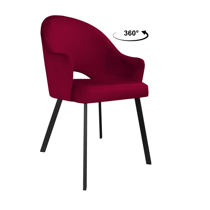 Krzesło Velvet tkanina welur, noga metalowa