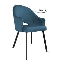 Krzesło Velvet tkanina welur, noga metalowa