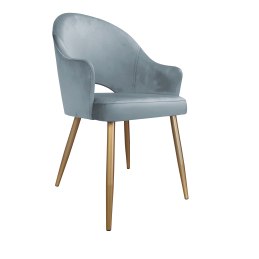 Krzesło Velvet tkanina Welur noga metalowa