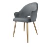 Krzesło Velvet tkanina welur, noga metalowa