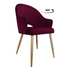 Krzesło Velvet tkanina welur, noga metalowa