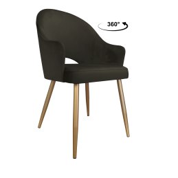 Krzesło Velvet tkanina welur, noga metalowa