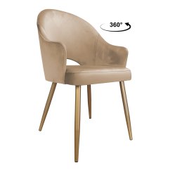 Krzesło Velvet tkanina welur, noga metalowa