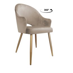 Krzesło Velvet tkanina welur, noga metalowa
