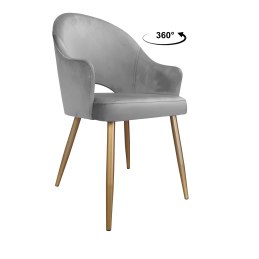 Krzesło Velvet tkanina welur, noga metalowa