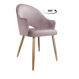 Krzesło Velvet tkanina welur, noga metalowa
