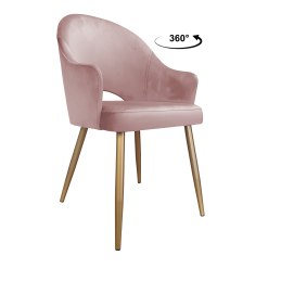 Krzesło Velvet tkanina welur, noga metalowa