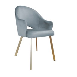 Krzesło VELVET MG19 – welurowe, nogi czarne ze złotym akcentem