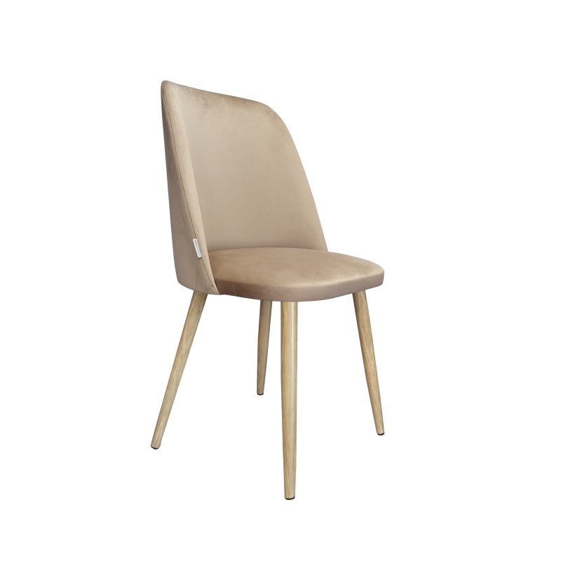 Krzesło welurowe GOYA BL06 na czarnych nogach Nowoczesne krzesło do salonu, jadalni i kuchni