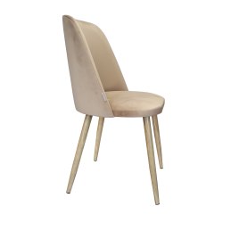 Krzesło welurowe GOYA BL06 na czarnych nogach Nowoczesne krzesło do salonu, jadalni i kuchni