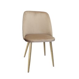 Krzesło welurowe GOYA BL06 na czarnych nogach Nowoczesne krzesło do salonu, jadalni i kuchni