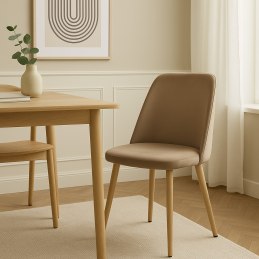 Krzesło welurowe GOYA BL06 na czarnych nogach Nowoczesne krzesło do salonu, jadalni i kuchni