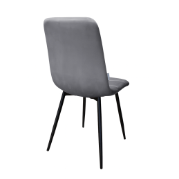 Krzesło FOX welur z przeszyciem na metalowych nogach