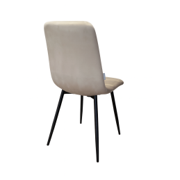 Krzesło FOX welur z przeszyciem na metalowych nogach