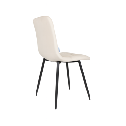 Krzesło FOX welur z przeszyciem na metalowych nogach