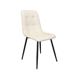 Krzesło FOX welur z przeszyciem na metalowych nogach