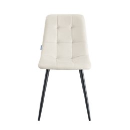 Krzesło FOX welur z przeszyciem na metalowych nogach