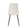Krzesło FOX welur z przeszyciem na metalowych nogach