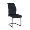 Krzesło IVO nowoczesne tkanina Welur płoza metalowa czarna