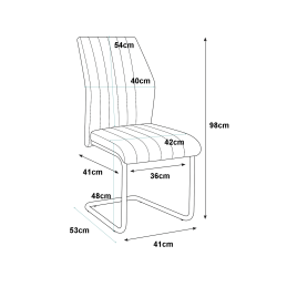 Krzesło IVO nowoczesne tkanina Welur płoza metalowa czarna