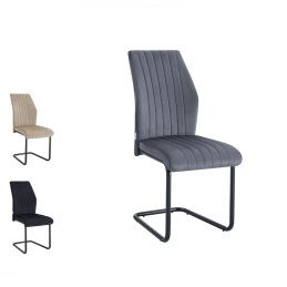 Krzesło IVO welur na czarnej płozie – nowoczesny design