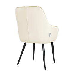 Krzesło EMMA pikowane welur na metalowych nogach – styl