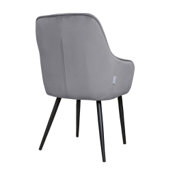 Krzesło EMMA pikowane welur na metalowych nogach – styl