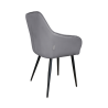 Krzesło EMMA pikowane welur na metalowych nogach – styl
