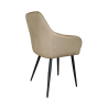 Krzesło EMMA pikowane welur na metalowych nogach – styl