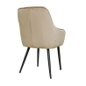 Krzesło EMMA pikowane welur na metalowych nogach – styl
