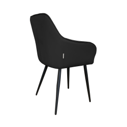 Krzesło EMMA pikowane welur na metalowych nogach – styl