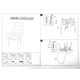 Krzesło Cherry welur tapicerowane na metalowych nogach