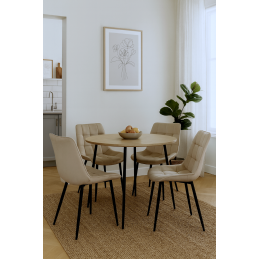 Krzesło Cherry welur tapicerowane na metalowych nogach