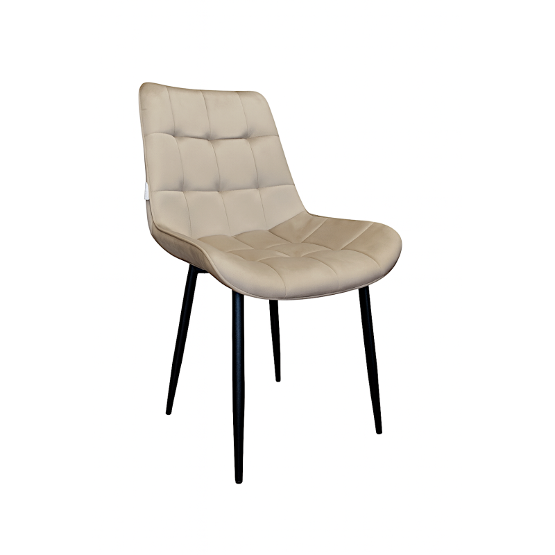 Krzesło Cherry welur tapicerowane na metalowych nogach