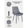 Krzesło Cherry welur tapicerowane na metalowych nogach
