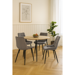 Krzesło Cherry welur tapicerowane na metalowych nogach