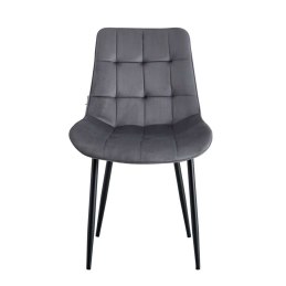 Krzesło Cherry welur tapicerowane na metalowych nogach