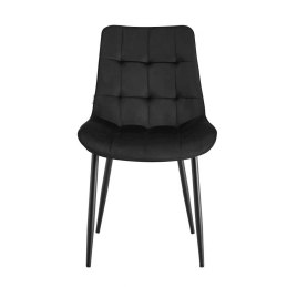 Krzesło Cherry welur tapicerowane na metalowych nogach