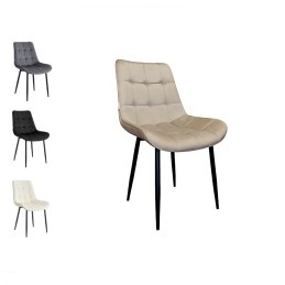 Krzesło Cherry welur tapicerowane na metalowych nogach