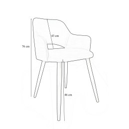 Krzesło Milano tkanina Vogue – noga metalowa, styl i komfort