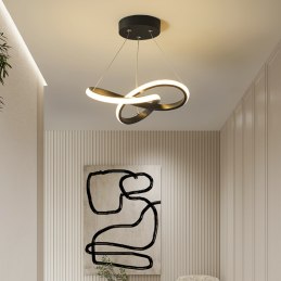 Lampa LED wisząca pierścienie AT74-ESL-Gold – elegancki styl