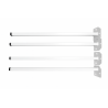 Krzesło welurowe GOYA MG58 – róż indyjski, białe nogi