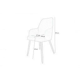 Krzesło WESTA tkanina Welur – noga metalowa