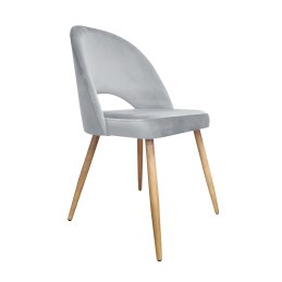 Krzesło Polo tkanina welur, nogi metalowe